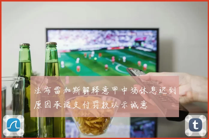 法布雷加斯解释意甲中场休息迟到原因承诺支付罚款以示诚意